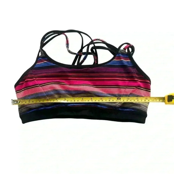 Athleta Womens Multicolor Cross Keyhole Back Sports Bra Size Large - Picture 4 of 8